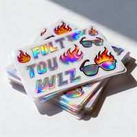 Impression personnalisée adhésif points surélevés UV logo autocollant étiquettes étanche vinyle PVC lettre personnalisé découpé autocollants