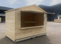 Kiosque alimentaire pliable en bois pour Noël, abri économique avec design de carport écologique pour marché ambulant