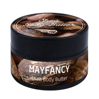 MAYFANCY Crème hydratante végétalienne à l'acide hyaluronique pour peaux sèches, éclaircissante, nourrissante, raffinée, beurre corporel fouetté au karité bio pour