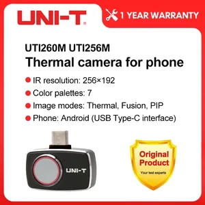 กล้องถ่ายภาพความร้อน UTI260M สำหรับโทรศัพท์ 256192 ชุดสี 7 สี 25Hz สำหรับตรวจจับข้อบกพร่องของอุปกรณ์พลังงานแสงอาทิตย์ - Product Image 4