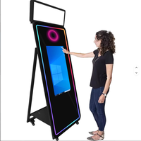 Miroir photo numérique de 70 pouces avec écran tactile de 43 pouces, compatible avec les appareils photo reflex numériques pour les événements