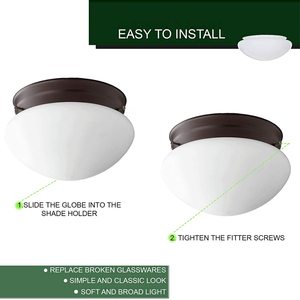 <span class=keywords><strong>Pantalla</strong></span> <span class=keywords><strong>de</strong></span> <span class=keywords><strong>Cristal</strong></span> Soplado a Boca, Color Blanco Leche Brillante, Estilo Europeo, <span class=keywords><strong>para</strong></span> Lámpara <span class=keywords><strong>de</strong></span> <span class=keywords><strong>Techo</strong></span> con <span class=keywords><strong>Ventilador</strong></span> Interior - Product Image 3