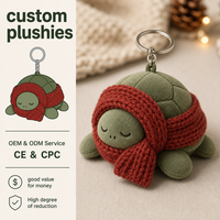 Porte-clés en peluche tortue de mer, style hiver, design élégant
