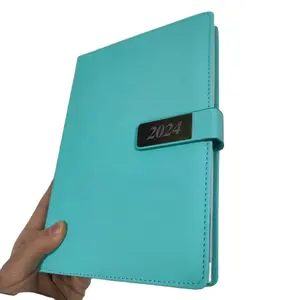 Manufacture Create Your Own Design PU Leather One Page for Each Calendar Day Diaries for Year 2024