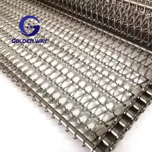 Spiral Wire Mesh Chain Stainless Steel Mesh Conveyor Belt For Conveyor Machine/food Transfer/vegetable Bakery Transfer