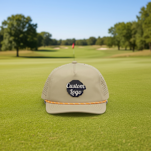 Wholesale 5 Panel Baseball <b>Hat</b> <b>Waterproof</b> Sport Cap <b>Hats</b> With Custom Logo Laser Cutting Hole Drilled Perforated Golf <b>Hat</b> Rope - Product Image 1