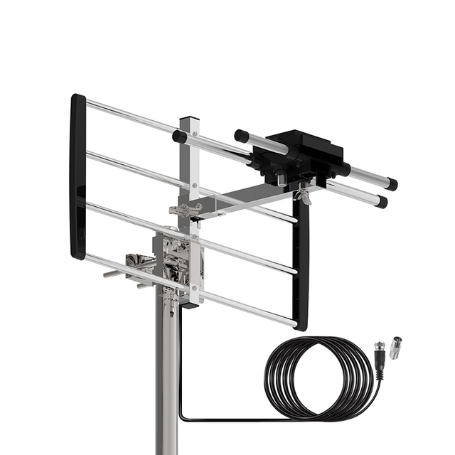 Small hd Tv Aerial Long Range Digit Hdtv Antena Uhf Vhf Outdoor Digital Tv Antenna Splitter
