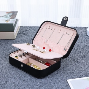 Portable PU Leather Mini <strong>Jewelry</strong> Travel Case Small Organizer Storage for Girls/Women's Earrings Convenient Travel <strong>Jewelry</strong> <strong>Box</strong> - Product Image 4