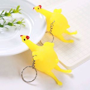 Oferta Especial: Divertido Llavero de Goma con Forma de Pollo Amarillo, Juguete Creativo Antiestrés de Aleación Metálica, Estilo de Dibujos Animados, Ideal para Cumpleaños y Navidad - Product Image 6