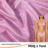 Tissu en nylon et élasthanne holographique irisé de haute qualité, extensible dans les quatre sens, pour maillots de bain, bikinis, vêtements de plage et lingerie