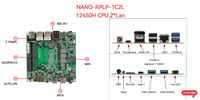 Carte mère LIMYEE Nano ITX avec processeur Intel Core I5 1235U de 12e génération, DDR4 64 Go, DP/USB3.2, graphismes intégrés, 2 LAN, ordinateur de bureau