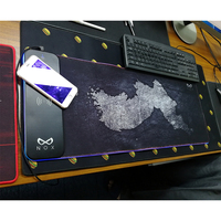 Aangepaste Merk Uitgebreid Draadloos Opladen Rgb Led Licht Muis Mat Gaming Muismat Computer Muismat
