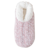 Chaussettes de nuit en polaire corail tricotées épaisses antidérapantes doublées au-dessus du genou pour femme, idéales pour l'automne/hiver et la période post-partum à la maison