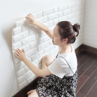 Panneau mural en mousse PVC pour cuisine, brique autocollante, autocollant mural 3D