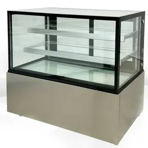 सर्वश्रेष्ठ मूल्य केक प्रदर्शन फ्रीजर बेकरी वाणिज्यिक ग्लास रेफ्रिजरेटर स्टेनलेस में प्रदर्शन - Product Image 3