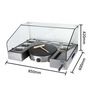 Nova Chegada Outro Lanche Máquina de Fabricante de <span class=keywords><strong>Crepe</strong></span> Elétrica Máquina de <span class=keywords><strong>Crepe</strong></span> <span class=keywords><strong>Crepe</strong></span> Comercial Aço Inoxidável Máquina de Estação de Serviço - Product Image 4