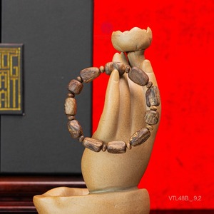 Natural Agarwood Bracelet Near Sinking Authentic Oud Beads Small <b>Men</b> Size Luxury Handcrafted Gift Jewelry - Product Image 2