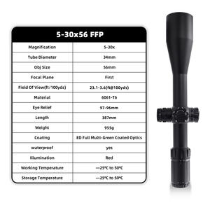 고품질 5-30X56 FFP 장거리 사냥 조준경, 야외 어드벤처용 스코프 - Product Image 2