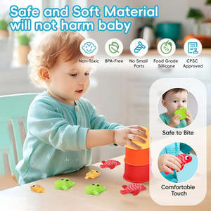 ของเล่นสำหรับเด็กวัยหัดเดินแบบมอนเตสซอรี่ของเล่นผ้าตกปลาของเล่นรูปสัตว์การเรียนรู้ของเด็กทารกของขวัญสำหรับฝึกใช้มอเตอร์ที่ดียอมรับการปรับแต่งได้ - Product Image 2