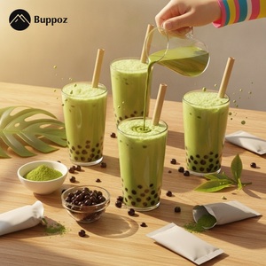 Kit de Té de Burbujas Instantáneo Matcha Latte con Boba de Tapioca Negra, 5 Porciones/Caja, Certificado HACCP - Product Image 6