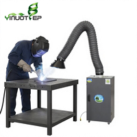 Extracteur de fumée de soudage portable à bras unique, purificateur de fumée de soudage à faible bruit, efficacité de filtration de 99,9 % pour les sites de soudage
