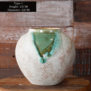 Vintage stile cinese per il soggiorno cortile decorazione Desktop ceramica ceramica ceramica <span class=keywords><strong>vaso</strong></span> di fiori per la decorazione della casa - Product Image 6