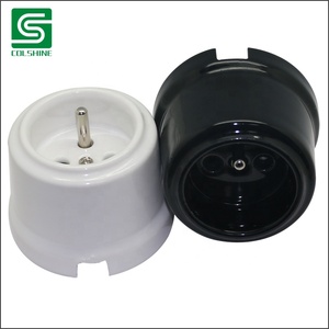 Enchufe de pared <span class=keywords><strong>vintage</strong></span> de <span class=keywords><strong>porcelana</strong></span> de Alemania Toma de corriente eléctrica de cerámica 240V,16A - Product Image 5