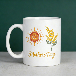 Mug en céramique personnalisé pour la fête des mères en Australie - Tasse à café blanche de 11 oz avec impression de kangourou et de l'Opéra de Sydney, ensemble cadeau pour maman - Product Image 2