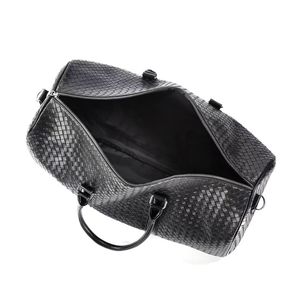 Sac de voyage tissé de style coréen, sac à bandoulière en tissu Oxford noir pour hommes et femmes, sac de voyage de loisirs imperméable et résistant à l'usure - Product Image 4