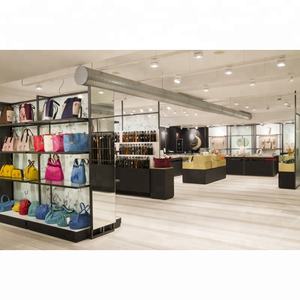 Soporte de exhibición de bolsas de MDF con estilo moderno hecho a medida Lux para boutique minorista para armarios bastidores respetuosos con el medio ambiente - Product Image 4