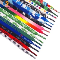 Lacets plats en polyester de qualité supérieure avec logo personnalisé, motif et couleur, imprimé dégradé arc-en-ciel, largeur 8 cm, pour baskets et chaussures de randonnée