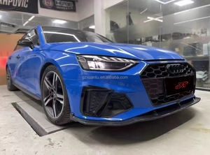 Alerón Delantero de Fibra de Carbono Estilo <span class=keywords><strong>A4</strong></span> <span class=keywords><strong>B10</strong></span> KB para <span class=keywords><strong>Audi</strong></span> <span class=keywords><strong>A4</strong></span> S4, Spoiler Delantero, Kit de Carrocería 2020+ - Product Image 4