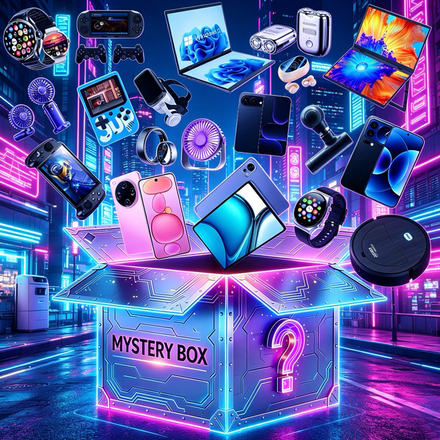 2-Pieces Mystery Box Electronics Surprise Lucky Gift With 5G Smartphone Smart Watch Earphone Tablet Random Tech Gadgets