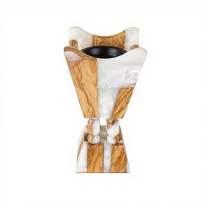 Quemador de Incienso Árabe Mabkhara Bakhoor, de Resina y Madera Blanca, Estilo Artístico Dubái, Lujoso, Religioso, Hecho a Mano, Decoración para el Hogar - Product Image 1