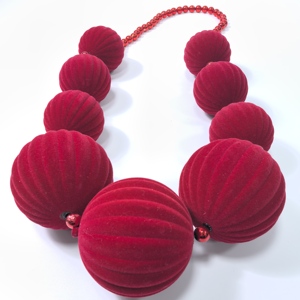 Cuentas de <span class=keywords><strong>Calabaza</strong></span> Jumbo al por Mayor - ABS Terciopelo Rojo CE Navidad Mardi Gras a Granel - Product Image 1