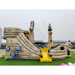 Tobogán Acuático Inflable Comercial Pirata, Tobogán Inflable Gigante para Uso en Seco y Mojado, Precio de Fábrica, Tobogán Inflable con Forma de Barco Pirata en Venta - Product Image 6