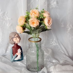Ramo de Peonías Artificiales Realistas Hechas a Mano, Flores Hermosas y Suaves, Decoración para Año Nuevo, Hogar, Fiesta, Boda - Product Image 3