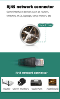 Personalización M12 a RJ45 Red X-Code 8Pin/4Pin Cable de cámara industrial blindado macho Cable Ethernet Cat5