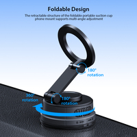 Support de téléphone magnétique rotatif pour voiture, base à ventouse pliable, support de téléphone portable pour tableau de bord et pare-brise, accessoires auto