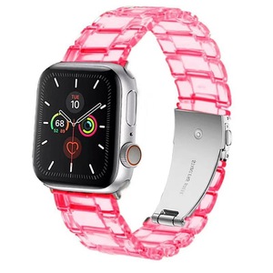 Nuovo cinturino colorato moda donna uomo plastica trasparente trasparente I cinturino cinturino in acrilico per Apple Watch Series 8 7 6 <span class=keywords><strong>5</strong></span> 4 - Product Image 5