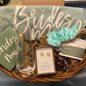 Artículos para Despedida <span class=keywords><strong>de</strong></span> <span class=keywords><strong>Soltera</strong></span>, Bolsa <span class=keywords><strong>de</strong></span> Cosméticos Color Menta, Scrunchies, Pantuflas, Banda, <span class=keywords><strong>Camisetas</strong></span>, Vasos, Fundas para Latas, Set <span class=keywords><strong>de</strong></span> Regalos para Damas <span class=keywords><strong>de</strong></span> Honor - Product Image 6