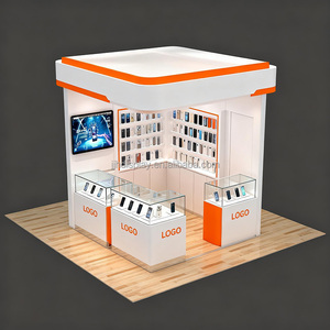 Hiển thị di động di động kiosk là viết tắt của Mall điện thoại cửa hàng sửa chữa LED chiếu sáng Glass <span class=keywords><strong>Showcase</strong></span> bán lẻ mua sắm điện thoại sửa chữa kiosk - Product Image 3