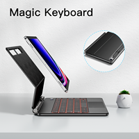 Keyboard Ajaib Baru untuk Tab S9+/S9/S9 FE/S8/S7 Nirkabel USB-C Dudukan Magnetik Menggantung Multi-touch Trackpad Backlit