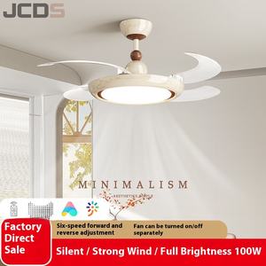 עיצוב מודרני מלא של מסעדת ספקטרום מלא טעם ואגוז קרם שקט מנוע dc משולב מאוורר & אור לחדר שינה - Product Image 2