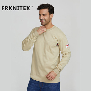 قمصان عمل مقاومة للحريق من FRKNITEX، ملابس لحام مقاومة للنار، قمصان محبوكة بأكمام طويلة من الفئة 3، قمصان عمل قابلة للتنفس - Product Image 2