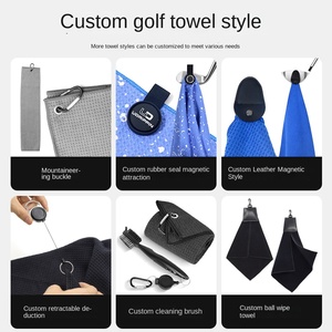 <span class=keywords><strong>Serviette</strong></span> de golf en microfibre gaufrée à séchage rapide, pliable en trois, perforée, motif ananas, <span class=keywords><strong>couleur</strong></span> unie, en suède, vente en gros - Product Image 2