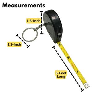 Mètre Ruban Porte-clés Portable de 6 Pieds avec Logo et Couleur Personnalisés - Product Image 3