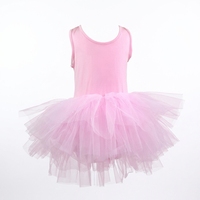 Gaun Tutu Balet Anak Perempuan Renda Musim Semi Tulle Tanpa Lengan Katun Spandex Grosir Kostum Pesta Pertunjukan Tari Balita