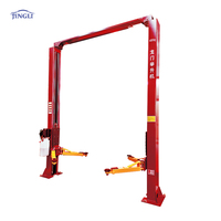 Vente chaude Prix usine compétitif Certifié CE Pont élévateur hydraulique 4,5T à plancher libre avec déverrouillage mécanique à 2 colonnes Jing Li