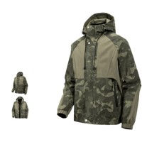 Blouson bomber camouflage coupe-vent à capuche pour homme, style streetwear, fin et ample, pour le quotidien, les activités de plein air et les voyages
